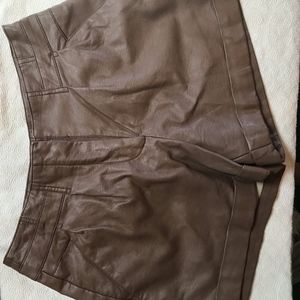 LC Lauren Conrad Faux Leather cuffed shorts
